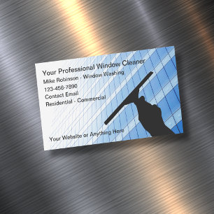 Professioneller Fensterreiniger Büro Magnetische Visitenkarte