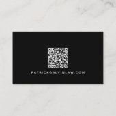 Professioneller Foto-QR-Code Schwarz Visitenkarte (Rückseite)