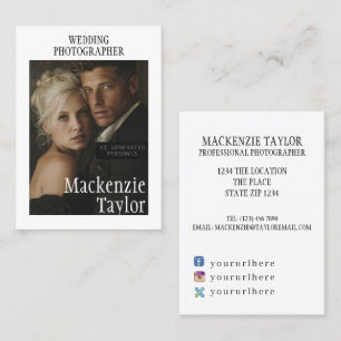 Professioneller Fotograf Personalisiertes Foto Visitenkarte