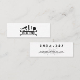 Professioneller Friseursalon Eleganter Salon Mini Visitenkarte