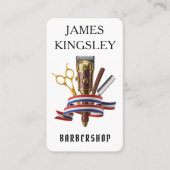 Professioneller Friseursalon QR Code Moderner Fris Visitenkarte (Vorderseite)