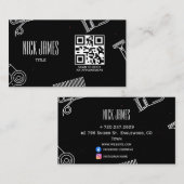 Professioneller Friseursalon QR-Code-Scan zum Buch Visitenkarte (Vorne/Hinten)