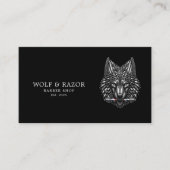 Professioneller Friseursalon Silver Wolf Qr Code Visitenkarte (Vorderseite)