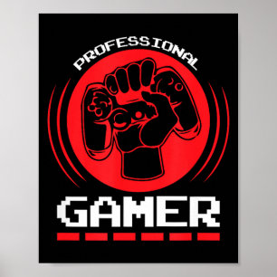 Professioneller Gamer Lustige Gaming-Zitate Gesche Poster