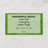 Professioneller Gartenservice Visitenkarte (Rückseite)