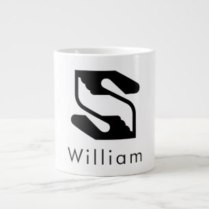 Professioneller Geschäftshandschlag-Buchstabe S Jumbo-Tasse