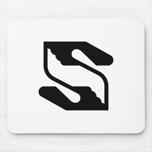 Professioneller Geschäftshandschlag-Buchstabe S Mousepad (Vorne)