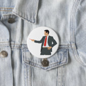 Professioneller Geschäftsmann im Anzug mit Zeigest Button (Beispiel)