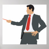 Professioneller Geschäftsmann im Anzug mit Zeigest Poster (Vorne)