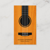 Professioneller Gitarrenlehrer QR-Code und soziale Visitenkarte (Vorderseite)