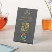 Professioneller Google Bewertungen QR-Code Firmenl Sockelschild (In SItu)