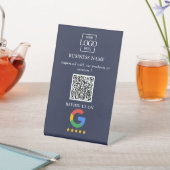 Professioneller Google Bewertungen QR-Code Firmenl Sockelschild (In SItu)