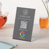 Professioneller Google Bewertungen QR-Code Firmenl Sockelschild (In SItu)