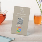 Professioneller Google Bewertungen QR-Code Firmenl Sockelschild (In SItu)