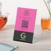 Professioneller Google Bewertungen QR-Code Firmenl Sockelschild (In SItu)