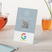 Professioneller Google Bewertungen QR-Code Firmenl Sockelschild (In SItu)