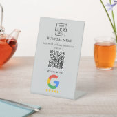 Professioneller Google Bewertungen QR-Code Firmenl Sockelschild (In SItu)