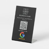 Professioneller Google Bewertungen QR-Code Firmenl Sockelschild (Vorderseite)