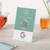 Professioneller Google Bewertungen QR-Code Firmenl Sockelschild (In SItu)
