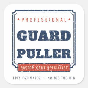 Professioneller Guard-Puller Vintage-BJJ-Aufkleber Quadratischer Aufkleber