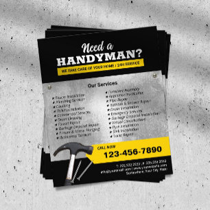 Professioneller Handwerker Sanitär- und Reparaturs Flyer