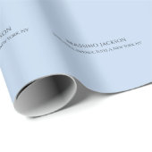 Professioneller hellblauer moderner minimalistisch geschenkpapier (Rolleneckpunkt)