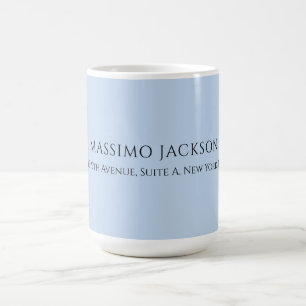 Professioneller hellblauer moderner minimalistisch kaffeetasse