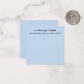 Professioneller hellblauer moderner minimalistisch mitteilungskarte (Vorderseite/Rückseite Beispiel)