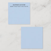 Professioneller hellblauer moderner minimalistisch mitteilungskarte (Vorne/Hinten)