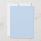 Professioneller hellblauer moderner minimalistisch mitteilungskarte (Rückseite)
