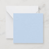 Professioneller hellblauer moderner minimalistisch mitteilungskarte (Rückseite)