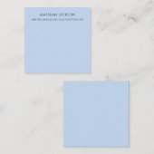 Professioneller hellblauer moderner minimalistisch mitteilungskarte (Vorne/Hinten)