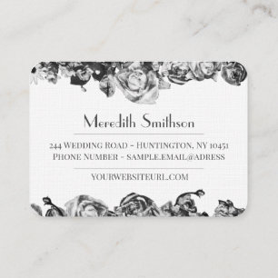 Professioneller Hochzeitsplaner Elegant Schwarz & Visitenkarte