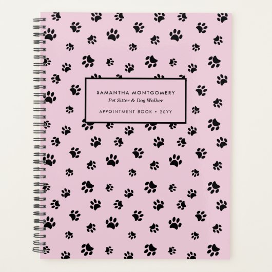 Professioneller Hundeausführer Haustiersitter Term Planer (Vorderseite)