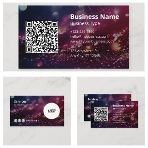 Professioneller Ihr Logo Hier Scannbarer QR-Code Visitenkarte