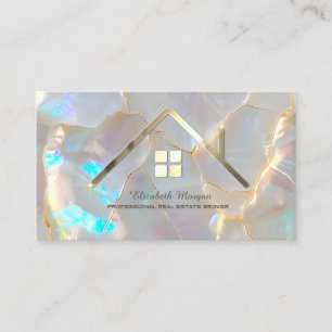 Professioneller Immobilienmakler Opal Stone Visitenkarte