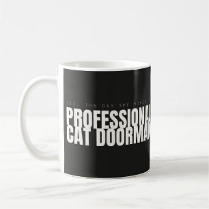 Professioneller Katzentürsteher Lustiger Katzenbec Kaffeetasse