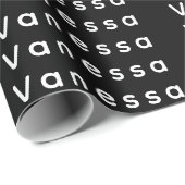 Professioneller klassischer einfacher Name custom Geschenkpapier (Rolleneckpunkt)