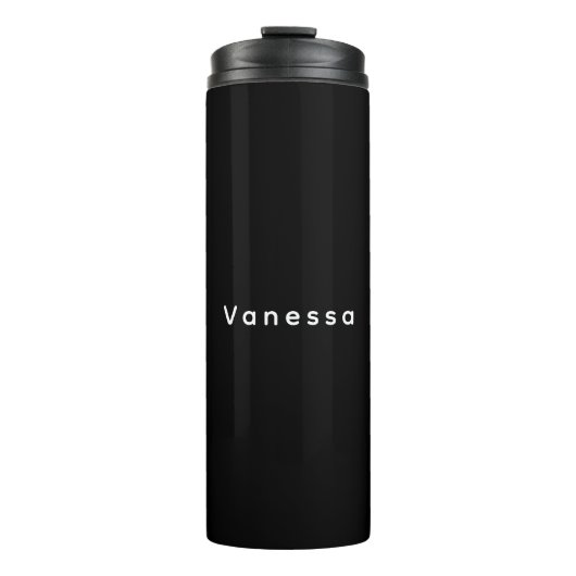 Professioneller klassischer einfacher Name custom Thermosbecher (Vorderseite)