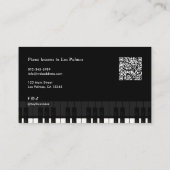 Professioneller Klavierlehrer QR-Code und soziale  Visitenkarte (Rückseite)