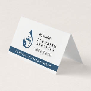 Professioneller Klempner-Service Wasser-Tropfen-Lo Visitenkarten