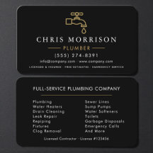 Professioneller Klempnerservice Schwarz Gold