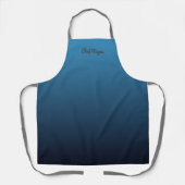 Professioneller Koch Blau-Verlauf Schürze (Vorderseite)