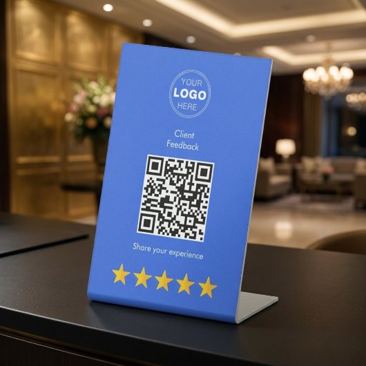 Professioneller Kundenfeedback-QR-Code Sockelschild