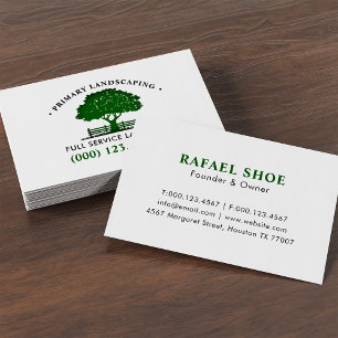 Professioneller Landschaftsbaum- und Rasenpflegedi Visitenkarte