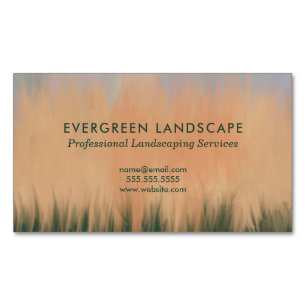 Professioneller Landschaftsservice Blue Coral Grün Magnetische Visitenkarte
