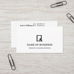 Professioneller Logo-Fensterreinigungsservice Visitenkarte