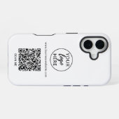 Professioneller Logo-QR-Code iPhone 16 Hülle (Rückseite (Horizontal))