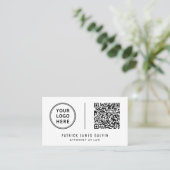 Professioneller Logo-QR-Code Visitenkarte (Stehend Vorderseite)