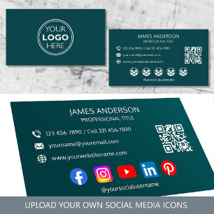 Professioneller Logo Social Media QR-Code in Türki Visitenkarte